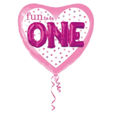  Első születésnap Fun to Be Pink fólia lufi 91 cm party kellék