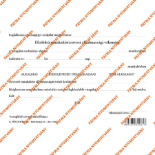 Elsőfokú munkaköri orvosi alkalmassági vélemény szabadlap A/5 fekvő nyomtatvány