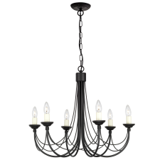 Elstead Lighting Elstead klasszikus csillár carisbrooke fekete elscb6-black világítás
