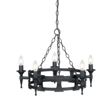 Elstead Lighting Elstead klasszikus csillár saxon fekete elssax5-blk világítás