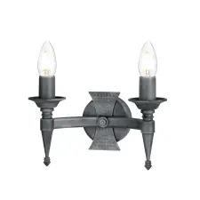 Elstead Lighting Elstead klasszikus fali lámpa saxon fekete elssax2-blk-sil világítás