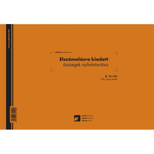 Elszámolásra kiadott összegek nyilvántartása 100 lapos tömb A/4 fekvő nyomtatvány