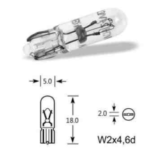 elta 286TB 12V 1.2W W2x4.6d Üvegfejű Autóizzó autó izzó, izzókészlet