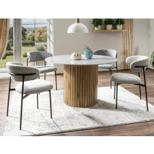  Elton Modern Szövet Étkezőszék Bézs Fekete Vázzal bútor