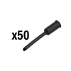 ELVEDES bowdenvég vezetővel, fekete, 4,3 mm (50 db/csomag) ELVEDES  Bicikli alkatrészek Kerékpár alkatrészek Kerékpár fékek és váltók