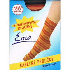  EMA csíkos bokafix, 60 DEN, m:36-41, 1 pár fekete harisnya, combfix