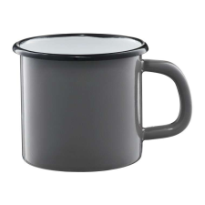 Emalia Olkusz zománcozott bögre 10 cm/0.6 l szürke bögrék, csészék