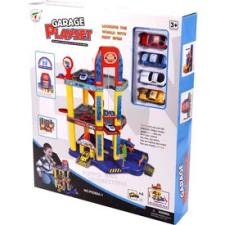  Emeletes parkolóház 4 autóval - 46 cm autópálya és játékautó