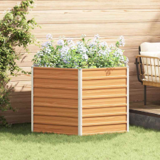  Emelt kert ágyás Világos Barna 129 x 129 x 77 cm kerti tárolás