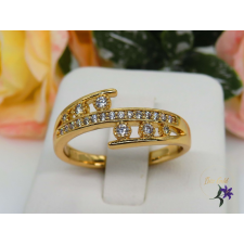  Emese gold antiallergén apróköves gyűrű 18K gyűrű