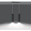 Emibig modern függeszték luna króm fekete emi956/2