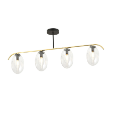 Emibig modern mennyezeti lámpa fines fekete átlátszó arany emi1279/4 világítás