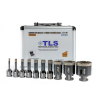 EMIKOO TLS 10 db-os 6-8-10-12-14-16-20-22-25-27 mm - lyukfúró készlet - alumínium koffer fekete