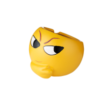  Emoji kerámia hamutartó - sárga színű töprengő smiley minta hamutartó