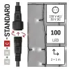 Emos D1EC01 Standard LED sorolható karácsonyi füzér – fényfüggöny, 1x2 m, kültéri, hideg fehér, időzítő, 1,2 W, 230 V AC, IP44
