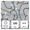 Emos D4AC09 LED karácsonyi fényfüzér, 18 m, kültéri és beltéri, hideg fehér, programokkal, 3,6 W, 230 V AC, IP44