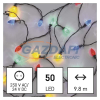 Emos D5ZM01 LED Fényfüzér toboz színes égők 9.8m, 8 multifunkció, 6 W, 230 V AC, IP44