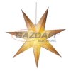Emos DCAZ07 LED papírcsillag, függeszthető, arany csillámporos a szélein, fehér, 60 cm, beltéri, E14, 230 V AC, IP20