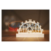Emos DCWW04 LED karácsonyi betlehem, fa, 14 cm, 3x AA, beltéri, meleg fehér, időzítő, 0,2 W, elem (3× AA), IP20