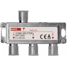 Emos EM2343 3-as F csatlakozós antenna elosztó (J0103) kábel és adapter