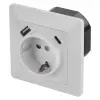 Emos EMOS A6000.5, Aljzat USB A+USB C, fehér
