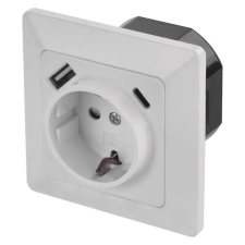 Emos EMOS A6000.5, Aljzat USB A+USB C, fehér villanyszerelés