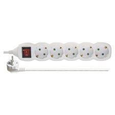 Emos Emos P1522 5 aljzat 2méter 1mm2 kapcsolós fehér hosszabbító kábel és adapter