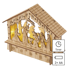 Emos karácsonyi dekor betlehem 6LED timer MF karácsonyi dekoráció