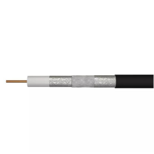 Emos Koax kábel RG6 3x árnyékolt fekete UV álló villanyszerelés