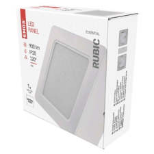 Emos LED felületi lámpatest RUBIC, négyzet, fehér, 9W, természetes fehér (ZM6432) világítás