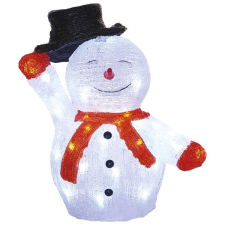 Emos LED Karácsonyi hóember kalappal - 36cm, beltéri, kültéri, hideg fehér, időzítős karácsonyfa izzósor