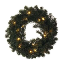 Emos Lighting LED karácsonyi koszorú, 40 cm, 2x AA, beltéri, meleg fehér, időzítő karácsonyi dekoráció