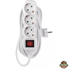 Emos P1325R 3 aljzat 5méter 1,5mm2 kapcsolós hosszabbító villanyszerelés