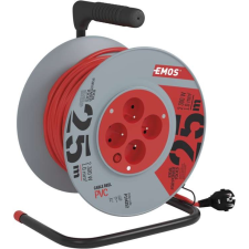  Emos PVC hosszabbító kábel dobbal - 4 aljzat, 25m (1908142500) villanyszerelés