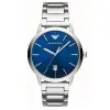  Emporio Armani Ruggero férfi karóra, kék számlap, acél szíj, 43 mm