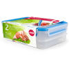 EMSA 513576 CLIP & CLOSE 0.6L Műanyag ételtároló készlet (2 db / csomag)