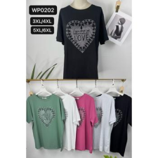  EMT Póló pamut női póló mintás – 3XL/4XL női póló