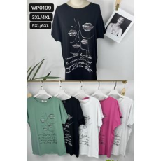  EMT Póló pamut női póló mintás – 3XL/4XL Zöld