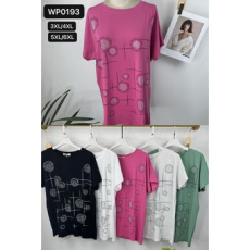  EMT Póló pamut női póló mintás – 5XL/6XL Szürke