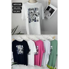  EMT Póló pamut női póló mintás – 5XL/6XL Szürke