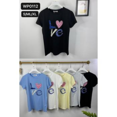  EMT Póló pamut női póló mintás – L/XL Fekete