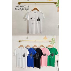  EMT Póló pamut női póló mintás – L/XL Rózsaszín