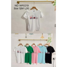  EMT Póló pamut női póló mintás – L/XL Rózsaszín
