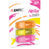 Emtec 32GB Neon USB 2.0 Pendrive - Vegyes színek (3db) (ECMMD32GC410P3NEO)