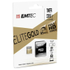 Emtec Memóriakártya, microSDHC, 16GB, UHS-I/U1, 85/20 MB/s, adapter, EMTEC  Elite Gold