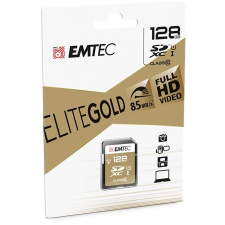 Emtec Memóriakártya, SDXC, 128GB, UHS-I/U1, 85/20 MB/s, EMTEC "Elite Gold" memóriakártya