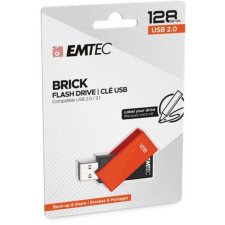 Emtec Pendrive, 128GB, USB 2.0, EMTEC  C350 Brick , narancssárga pendrive