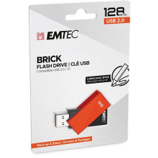Emtec Pendrive, 128GB, USB 2.0, EMTEC &quot;C350 Brick&quot;, narancssárga pendrive