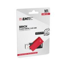Emtec Pendrive, 16GB, USB 2.0, EMTEC C350 Brick , piros pendrive