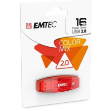 Emtec Pendrive, 16GB, USB 2.0, EMTEC "C410 Color", piros pendrive